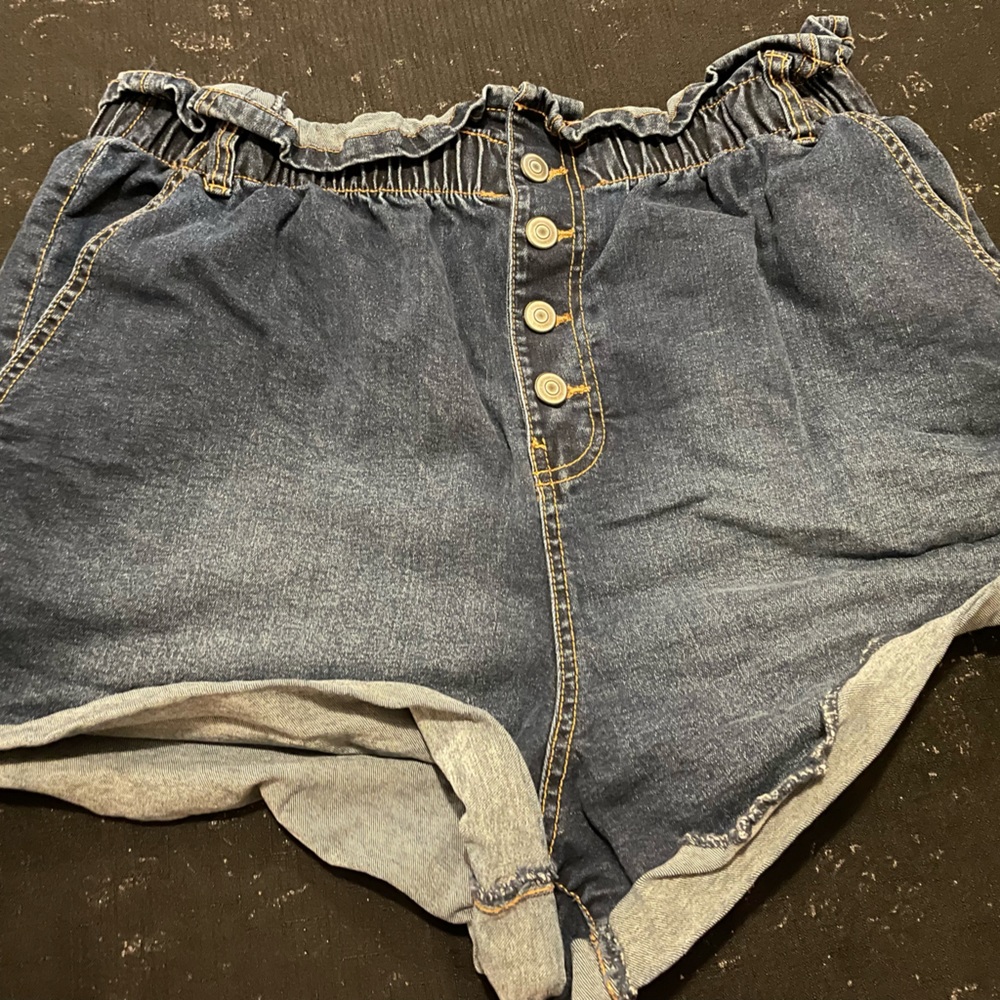 🔴 No Boundaries Plus Size High Waist Denim Shorts